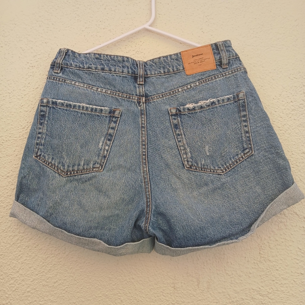 Stradivarius Light Blue Jean Shorts